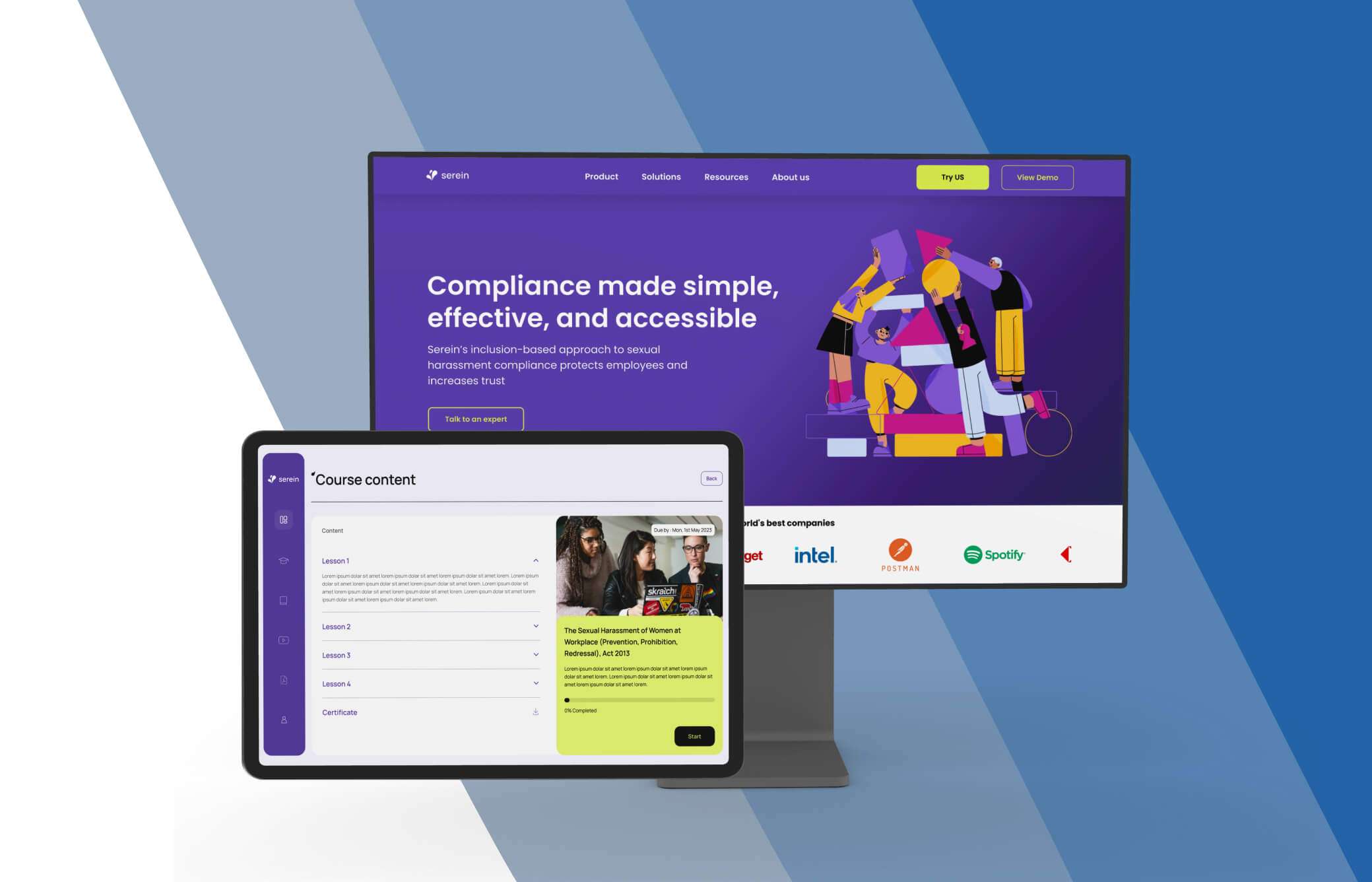 Serein | SCORM based LMS platform for delivering PoSH trainings